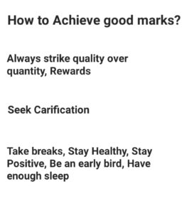 How to achieve good marks?